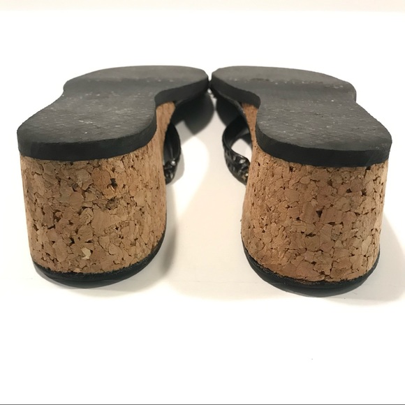 Handmade Black Wedge Sandals - Picture 4 of 7